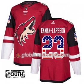 Arizona Coyotes Hockeydrakt Oliver Ekman-Larsson 23 2017-2018 USA Flag Fashion Svart Adidas Authentic - Barn